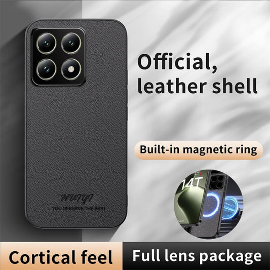 HUIYI Leather Magnetic Phone Case, For Xiaomi 14T