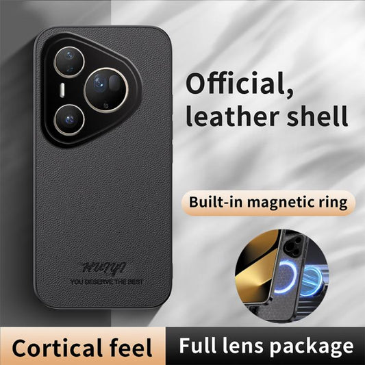 HUIYI Leather Magnetic Phone Case, For Huawei Pura 80 Ultra 5G, For Huawei Pura 80 Pro 5G, For Huawei Pura 80 5G, For Huawei nova 14 Ultra