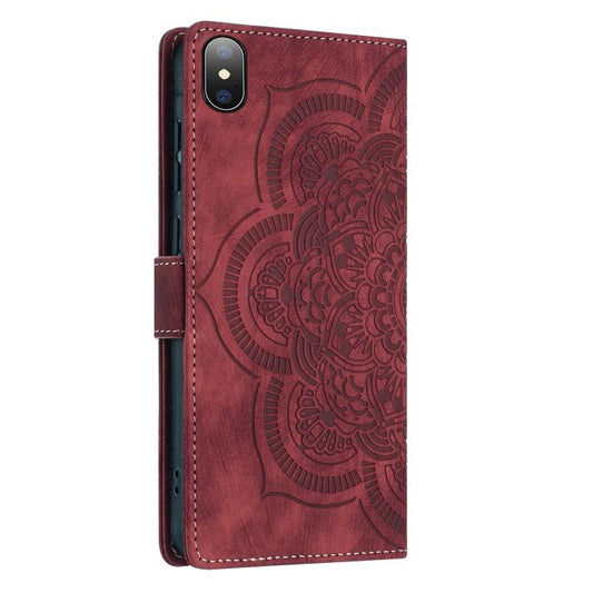 Mandala Embossed Retro Frosted Leather Phone Case, For iPhone XS Max, For iPhone 7 Plus / 8 Plus  