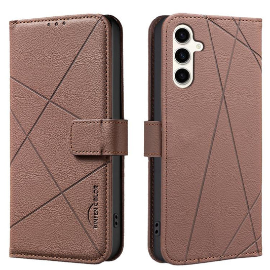 Geometric Pattern RFID Leather Phone Case, For Samsung Galaxy A54 5G, For Samsung Galaxy A23 / M23 / M13 4G, For Samsung Galaxy A13, For Samsung Galaxy A53  