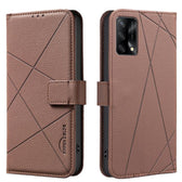 Geometric Pattern RFID Leather Phone Case, For OPPO A74 4G / F19 4G, For OPPO A72 / A52 / A92, For OPPO A59 5G  