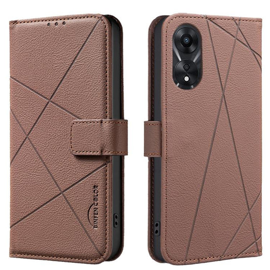 Geometric Pattern RFID Leather Phone Case, For OPPO A78 5G, For OPPO A96 5G / Reno7 Z, For OPPO A16 / A16S / A54S / A55 5G, For OPPO A94 4G / Reno5 F / F19 Rro  