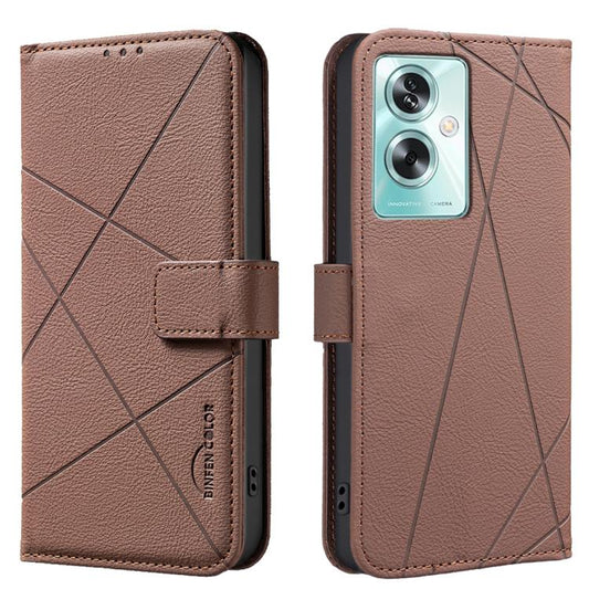 Geometric Pattern RFID Leather Phone Case, For OPPO A79 5G, For OPPO Reno13 F 5G, For OPPO A60 4G, For OPPO Reno11 F 5G  
