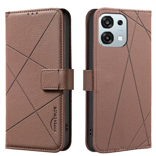 Geometric Pattern RFID Leather Phone Case, For OPPO A79 5G, For OPPO Reno13 F 5G, For OPPO A60 4G, For OPPO Reno11 F 5G  