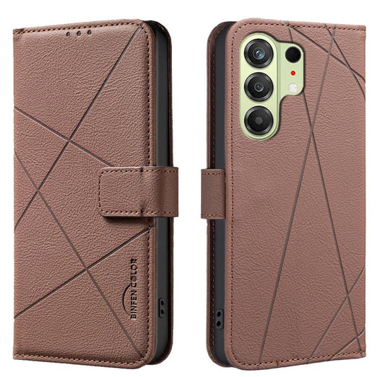 Geometric Pattern RFID Leather Phone Case, For Tecno Camon 50 4G, For Tecno Spark Go 3, For Tecno Pova 7 Pro 5G, For Tecno Spark 40 Pro 4G  