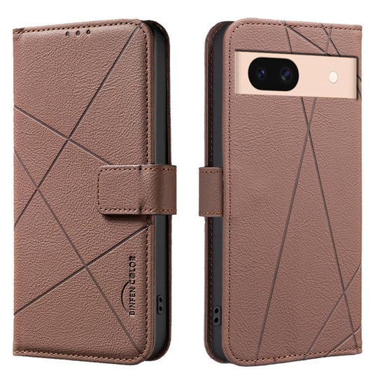 Geometric Pattern RFID Leather Phone Case, For Google Pixel 8  
