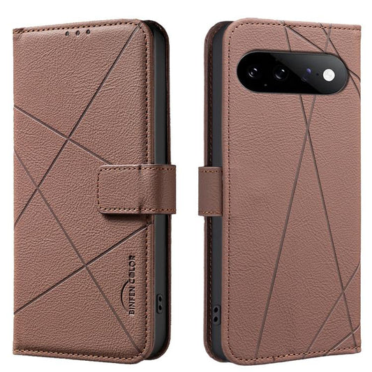 Geometric Pattern RFID Leather Phone Case, For Google Pixel 11 / 11 Pro, For Google Pixel 10a, For Google Pixel 9a, For Google Pixel 9 Pro XL
