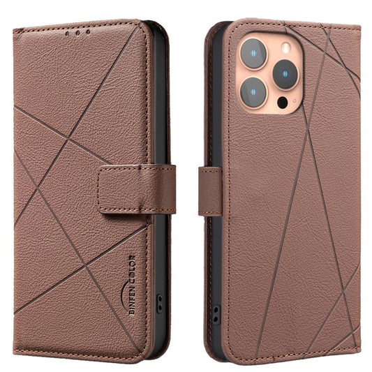 Geometric Pattern RFID Leather Phone Case, For iPhone 12 Pro Max, For iPhone 11 Pro Max, For iPhone 11, For iPhone 11 Pro  