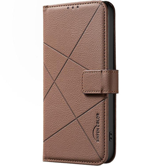 Geometric Pattern RFID Leather Phone Case, For Redmi Note 14 4G 16.25mm, For Redmi Note 14 Pro 5G / 14 Pro+ 5G, For Redmi A3, For Redmi Note 13 Pro 4G  