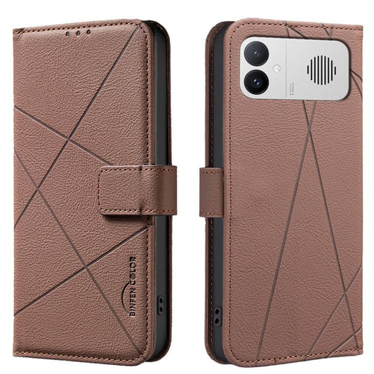 Geometric Pattern RFID Leather Phone Case, For Redmi K90 Max 5G, For Redmi A7 Pro 171mm / Poco C85x 5G, For Redmi 15a 5G, For Redmi Tubo 5 Max / Poco X8 Pro Max