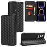 Cubic Grid Texture Flip Leather Phone Case, For Redmi Note 8 2021  