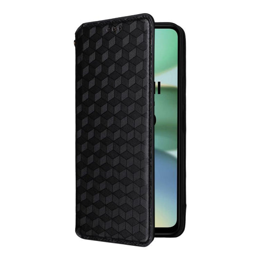 Cubic Grid Texture Flip Leather Phone Case, For Redmi A5 4G 173.3mm, For Redmi A5 4G 171.7mm / Xiaomi Poco C71, For Redmi Note 14 4G 164.84mm, For Redmi Turbo 4 Pro 5G  
