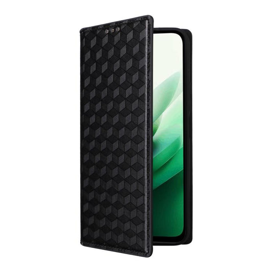 Cubic Grid Texture Flip Leather Phone Case, For Redmi K80 / K80 Pro, For Redmi Note 14 Pro 4G Global, For Redmi Note 14 4G 163.25mm, For Redmi Note 14 Pro+ 5G  