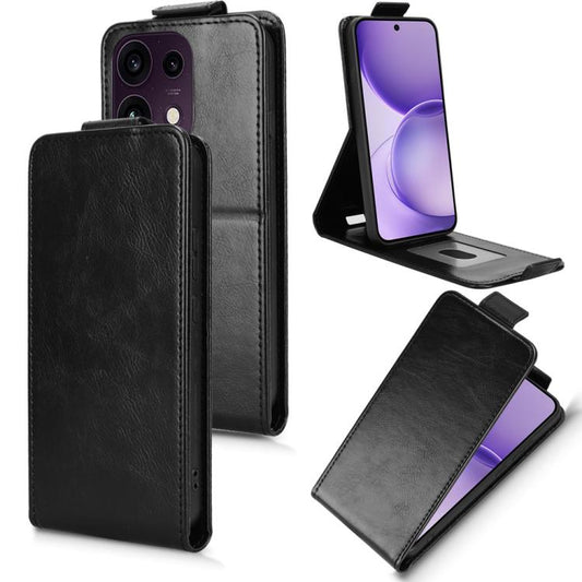 Magnetic Vertical Flip Leather Phone Case with Buckle, For OPPO Reno16 F 5G / Reno16 FS 5G  
