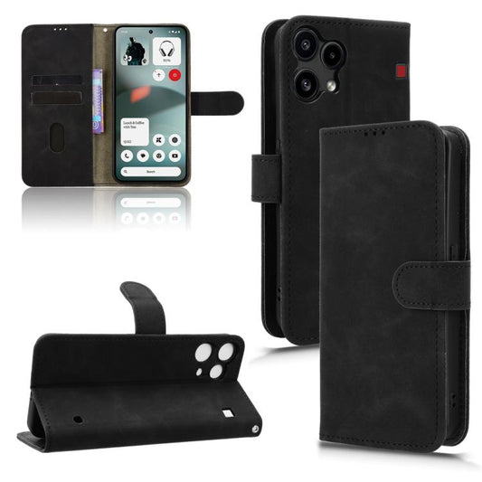 Skin Feel Magnetic Flip Leather Phone Case, For Nothing Phone 3a  