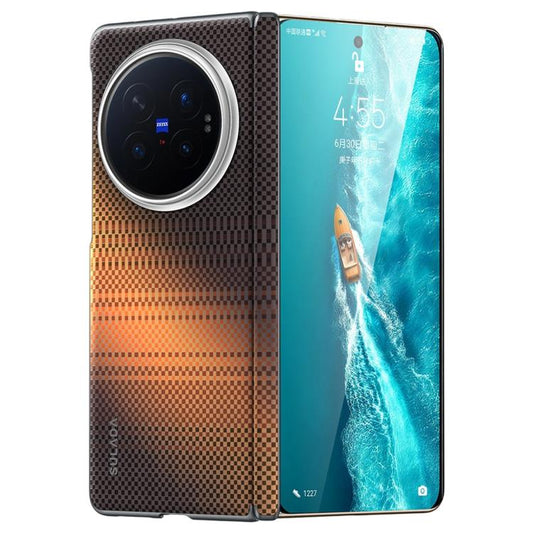 SULADA Kevlar Woven Texture Magnetic Leather Phone Case, For vivo X Fold6 5G, For vivo X Fold5  