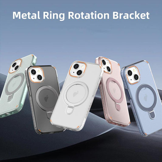 Colorful 2 in 1 MagSafe Ring Holder Phone Case, For iPhone 15  