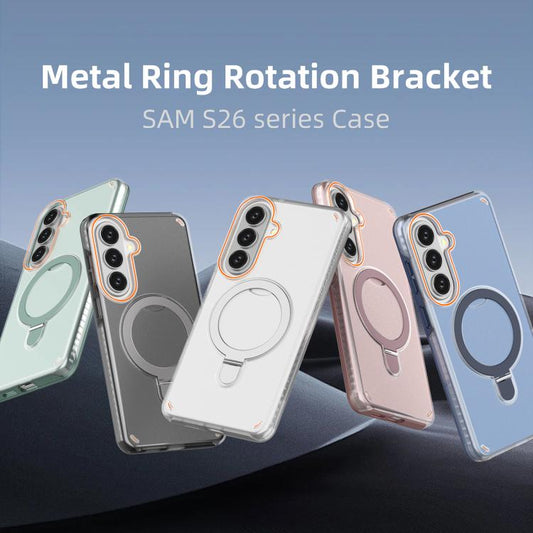 Colorful 2 in 1 MagSafe Ring Holder Phone Case, For Samsung Galaxy S26+ 5G, For Samsung Galaxy S26 Ultra 5G, For Samsung Galaxy S26 5G, For Samsung Galaxy S25 / S24 5G  