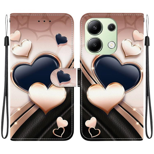 Crystal Texture Colored Drawing Leather Phone Case, For Redmi Note 13 4G, For Redmi K70E / Xiaomi Poco X6 Pro  