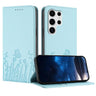 Tulips Butterfly Pattern Magnetic Vegan Leather Phone Case, For Samsung Galaxy S25 Ultra 5G, For Samsung Galaxy S24 FE 5G  