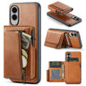 Fierre Shann Oil Wax Vegan Leather Magnetic Card Holder Back Phone Case, For Galaxy S25 Edge 5G, For Galaxy S25 5G, For Galaxy S25+ 5G, For Galaxy S25 Ultra 5G  