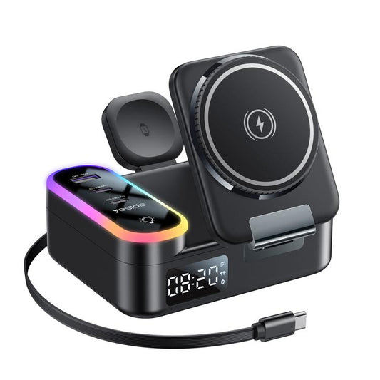 Yesido DS38 65W 8-in-1 Magnetic Wireless Charging Station with Telescopic Cord, DS38  