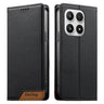 Dierfeng Splicing Strong Magnetic RFID Vegan Leather Phone Case, For Xiaomi 17 Max 5G, For Xiaomi 17T Pro 5G, For Xiaomi 17T 5G, For Xiaomi Poco X8 Pro 5G / Redmi Turbo 5 5G  