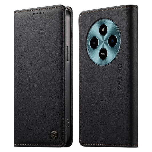 Dierfeng Metal Snap Magnetic RFID Vegan Leather Phone Case, For Xiaomi Poco M7 5G, For Xiaomi 15 Ultra, For Xiaomi Poco X7 Pro / Redmi Turbo 4, For Xiaomi 15 Pro  