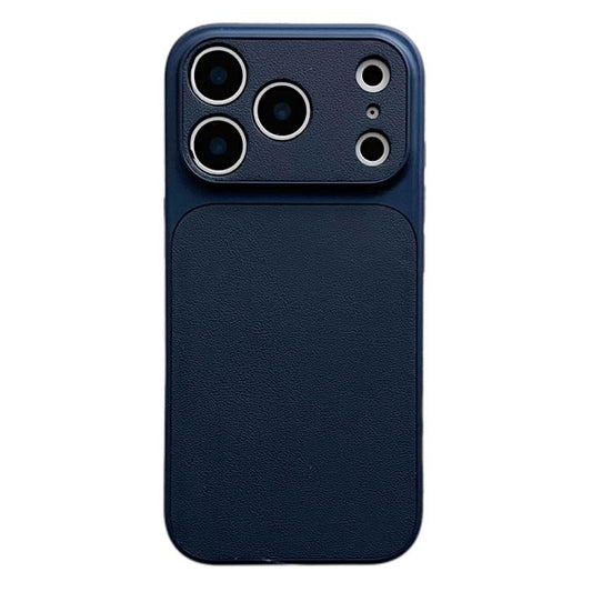 Leather Textured Large Window Full Coverage Phone Case, For iPhone 17 Pro Max, For iPhone 17 Pro, For iPhone 17, For iPhone 16 Pro Max, For iPhone 16 Pro, For iPhone 16  