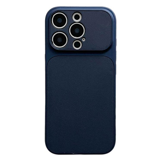 Leather Textured Large Window Full Coverage Phone Case, For iPhone 15 Pro Max, For iPhone 15 Pro, For iPhone 15  