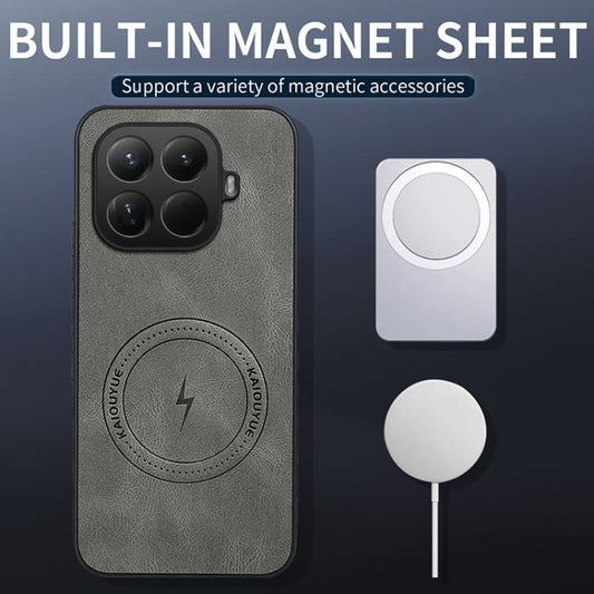 WANLONFENG Nappa Texture Magnetic Phone Case with 2pcs Screen Films, For Xiaomi 15T Pro 5G, For Xiaomi 15T 5G  