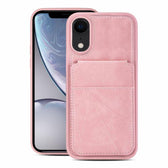 Multifunctional Vertical Flip Card Wallet Holder Vegan Leather Back Phone Case, For iPhone XR  