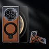 Foldable Screen Holder Electroplated Vegan Leather Phone Case, For OPPO Find N5, For OPPO Find N3  