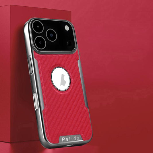 Palida Y7 Electroplated Carbon Fiber Texture Lens Film Phone Case, For iPhone 17 Pro Max, For iPhone 17 Pro, For iPhone 17, For iPhone Air  