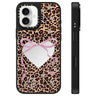 Leopard Cherry Series Pattern Mirror Phone Case, For iPhone 16, For iPhone 15 Pro Max, For iPhone 15 Pro  