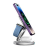 HAMTOD M27 15W Rotatable Foldable 3 in 1 Metal Magnetic Wireless Charger Stand  