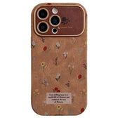 Large Window Desert Gold Small Floral Soft TPU Phone Case, For iPhone 13 Pro Max, For iPhone 13 Pro, For iPhone 13, For iPhone 12, For iPhone 12 Pro Max, For iPhone 12 Pro  