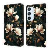 Crystal-Like Painted Vegan Leather Phone Case, For Galaxy A54 5G  