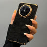 Horsehair Pattern Double Axis Vegan Leather Shockproof Phone Case, For Huawei Mate X7, For Huawei Mate X6, For Huawei Mate X5  