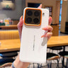 Metal Camera Lens Frame Buttons Vegan Leather Phone Case, For Xiaomi 15 Pro, For Xiaomi 15, For Xiaomi 14 Ultra, For Xiaomi 14 Pro, For Xiaomi 14  