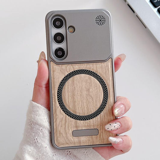 Wood Grain Magnetic PC Shockproof Phone Case, For Samsung Galaxy A57 5G, For Samsung Galaxy A56 5G / A36 5G / A37 5G, For Galaxy A55 5G / A35 5G
