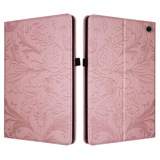 Floral Embossed Pattern Vegan Leather Tablet Case, For Amazon Fire Max 11, For Amazon Fire HD 10  