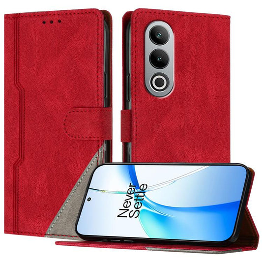 Color Matching Buckle Clasp Vegan Leather Phone Case, For OnePlus Nord CE4, For OnePlus Nord N30 SE, For OnePlus 12R, For OnePlus 12  
