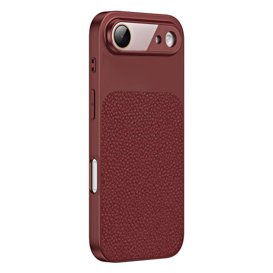 Litchi Textured TPU Phone Case with Lens Film, For iPhone Air, For iPhone 16 Pro Max  