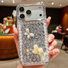 Handmade Pearl Rhinestone Butterfly Acrylic Phone Case, For iPhone 17 Pro Max, For iPhone 17 Pro, For iPhone 17, For iPhone 16 Pro Max  