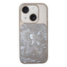 Butterfly Pattern Electroplated PC + Glass Phone Case, For iPhone 15, For iPhone 14, For iPhone 14 Pro, For iPhone 14 Pro Max  