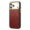 Denior A26+2 Leather Retro Flower Texture Phone Case, For iPhone 17 Pro Max, For iPhone 17 Pro, For iPhone 16 Pro Max, For iPhone 16 Pro, For iPhone 15 Pro Max, For iPhone 15 Pro  