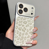 Large Window Full Coverage Glitter Leopard Print Phone Case, For iPhone 17 Pro Max, For iPhone 17 Pro, For iPhone 17, For iPhone Air  