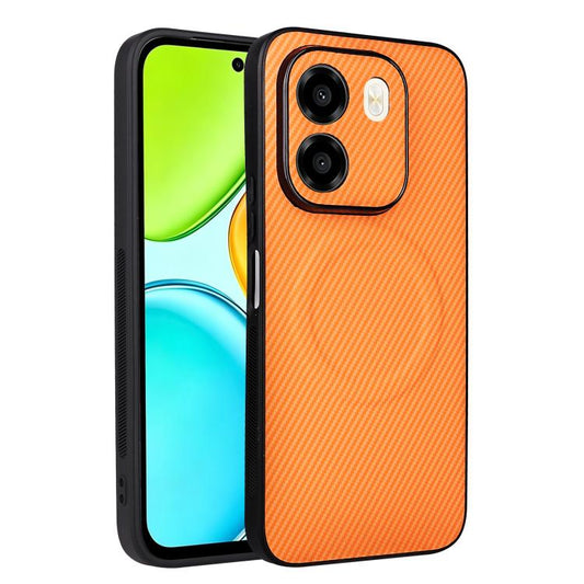 Precise Cutout Carbon Fiber Texture Vegan Leather Phone Case, For Honor 600 Global, For Honor 600 Lite Global, For Honor X6d / Play 60A, For Honor X8d 4G, For Honor X70i, For Honor X8c 4G  