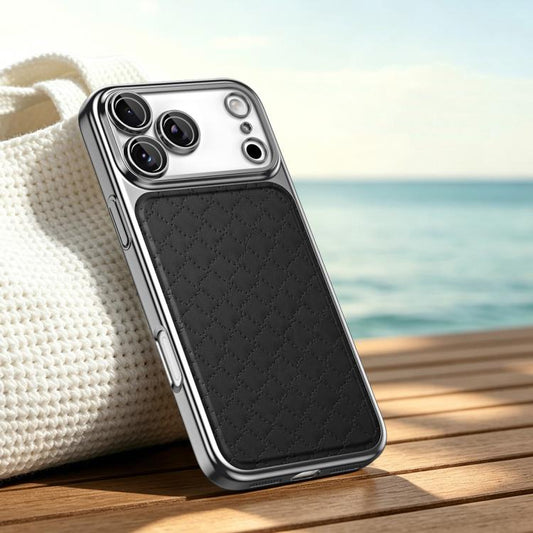 Rhombus Texture Magnetic Vegan Leather Phone Case, For iPhone 17 Pro Max, For iPhone 17 Pro, For iPhone 17, For iPhone 16 Pro Max, For iPhone 16 Pro, For iPhone 16  